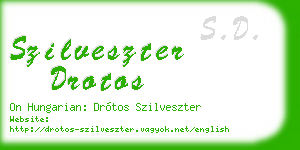 szilveszter drotos business card
