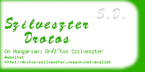 szilveszter drotos business card